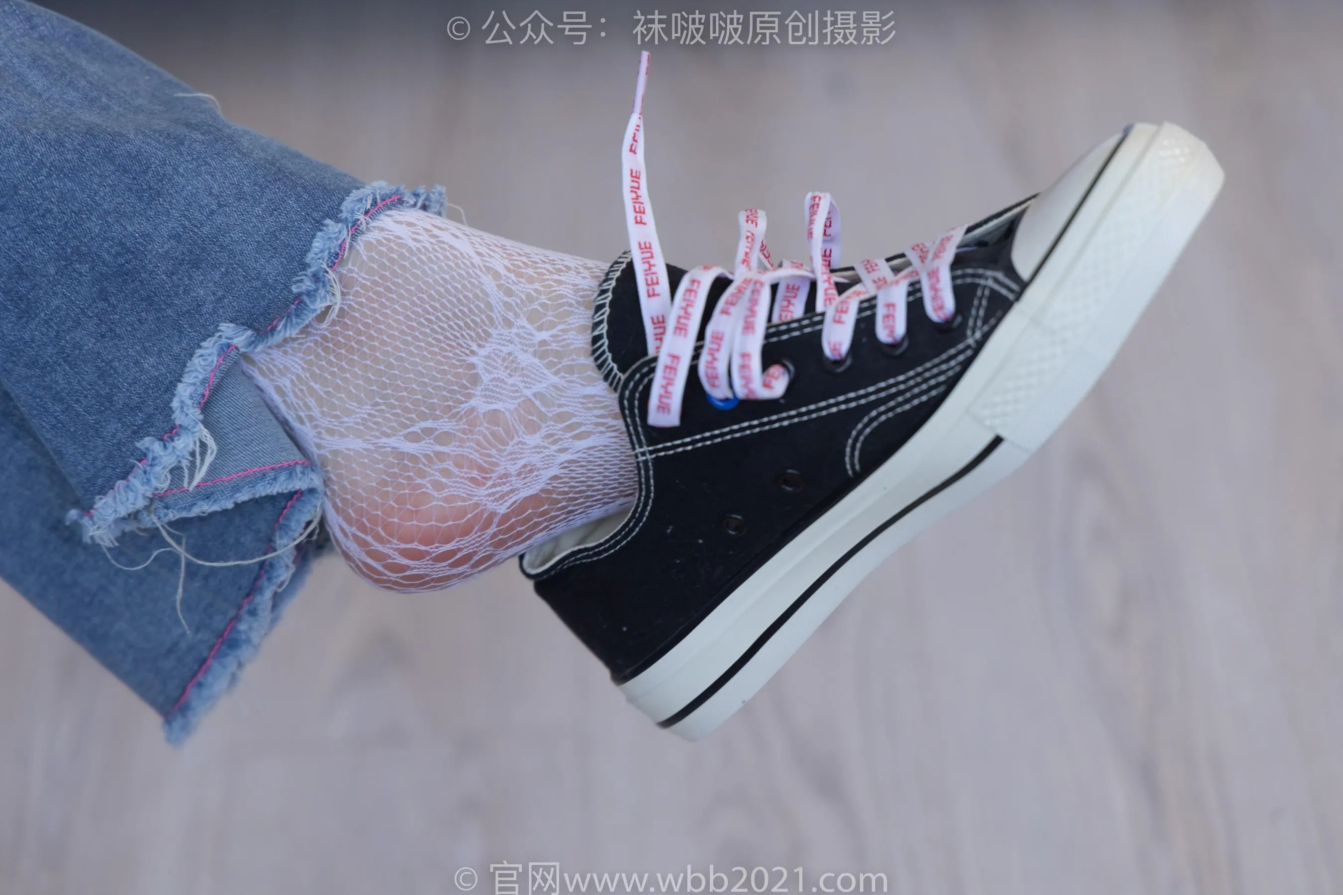 [BoBoSocks袜啵啵]NO.231 小甜豆-板鞋、白色蕾丝袜、可拆卸牛仔裤、裤里丝 [67P]插图4
